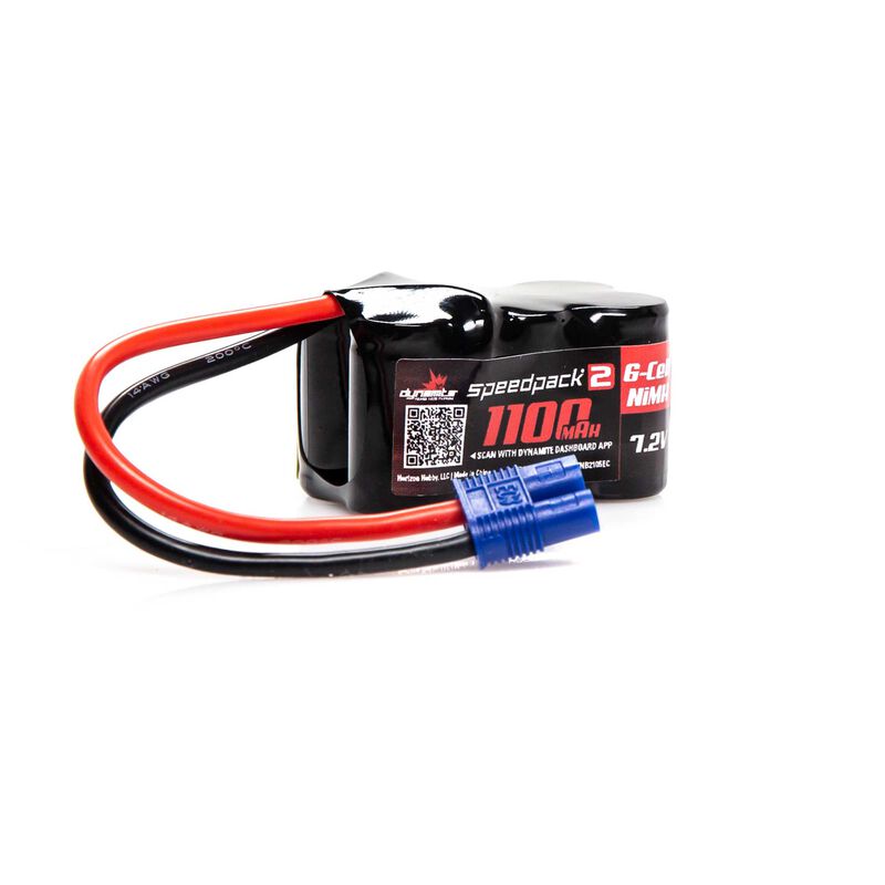 Dynamite "Speedpack2" 6-Cell NiMH Hump Pack w/EC3 Connector (7.2V/1100mAh) - Remote Control Toys - Horizon Hobbies, Inc.