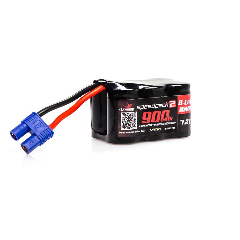 Dynamite Speedpack2 6-Cell NiMh Battery Pack (7.2V/900mAh) w/EC3 Connector - Battery - Horizon Hobbies, Inc.
