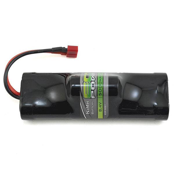 EcoPower 7-Cell NiMH Hump Battery Pack w/T-Style Connector (8.4V/5000mAh) - Remote Control Toys - AMain Distributing
