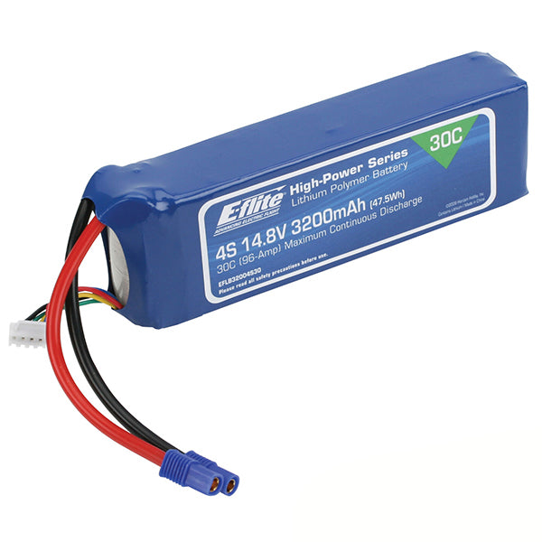 E-flite 4S LiPo Battery 30C (14.8V/3200mah) w/EC3 Connector - Remote Control Toys - Horizon Hobbies, Inc.