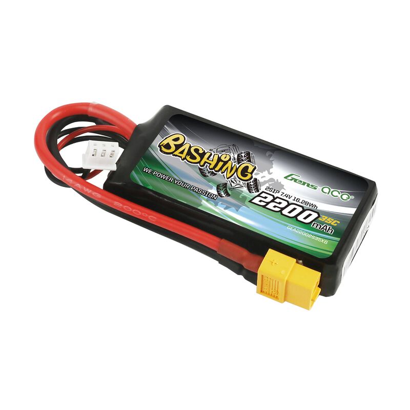 Gens Ace 7.4V 2200mAh 2S 35C LiPo Battery: XT60 - Remote Control Toys - Horizon Hobbies, Inc.