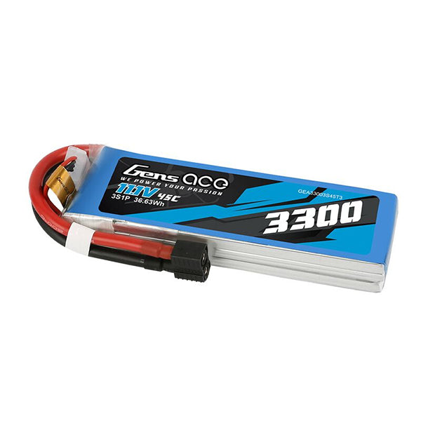 Gens Ace 4s LiPo Battery Pack 45C (14.8V/3300mAh) w/Universal Connector - Battery - Horizon Hobbies, Inc.