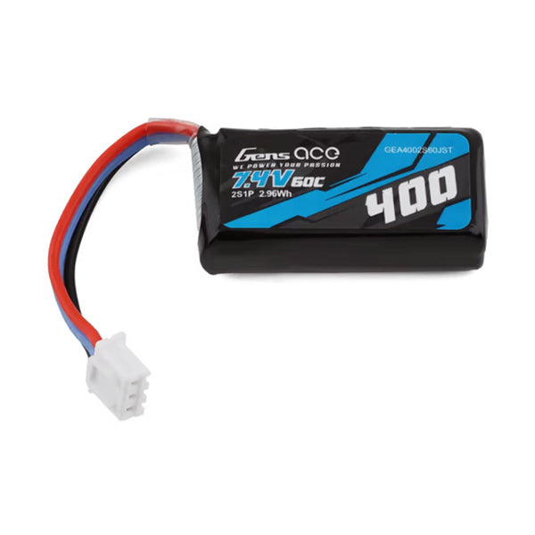 Gens Ace 2s LiPo Battery 60C (7.4V/400mAh) w/JST-XH - Battery - AMain Distributing