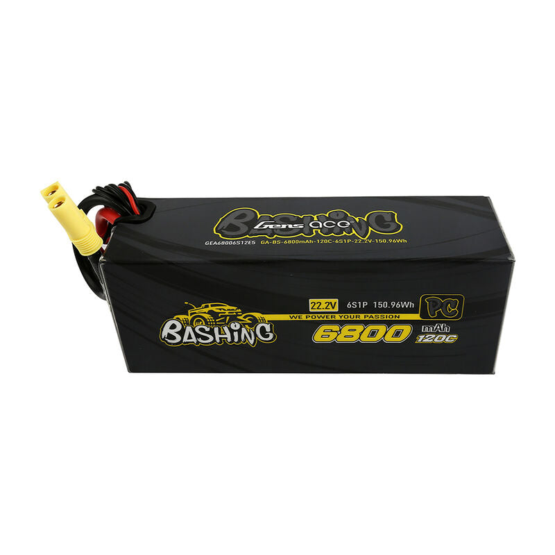 Gens Ace Bashing Pro 6s LiPo Battery Pack 120C (22.2V/6800mAh) w/EC5 Connector - Battery - Horizon Hobbies, Inc.