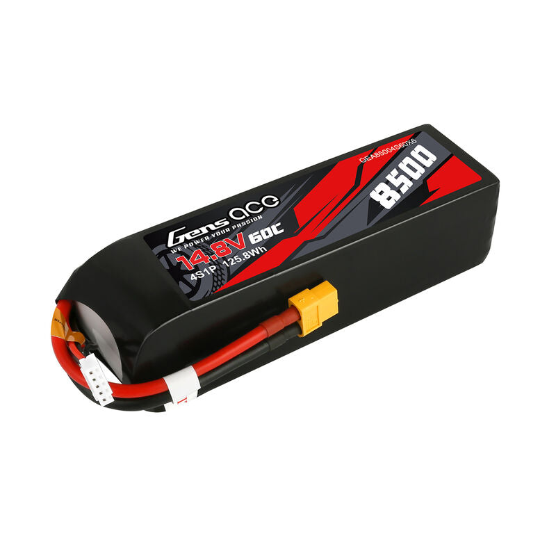 Gens Ace 4s LiPo Battery 60C (14.8V/8500mAh) w/XT-60 Connector - Li-po Battery - Horizon Hobbies, Inc.