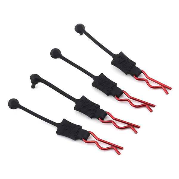 Hot Racing 1/8 Body Clip Retainers (Red) (4) - Accessories - Horizon Hobbies, Inc.