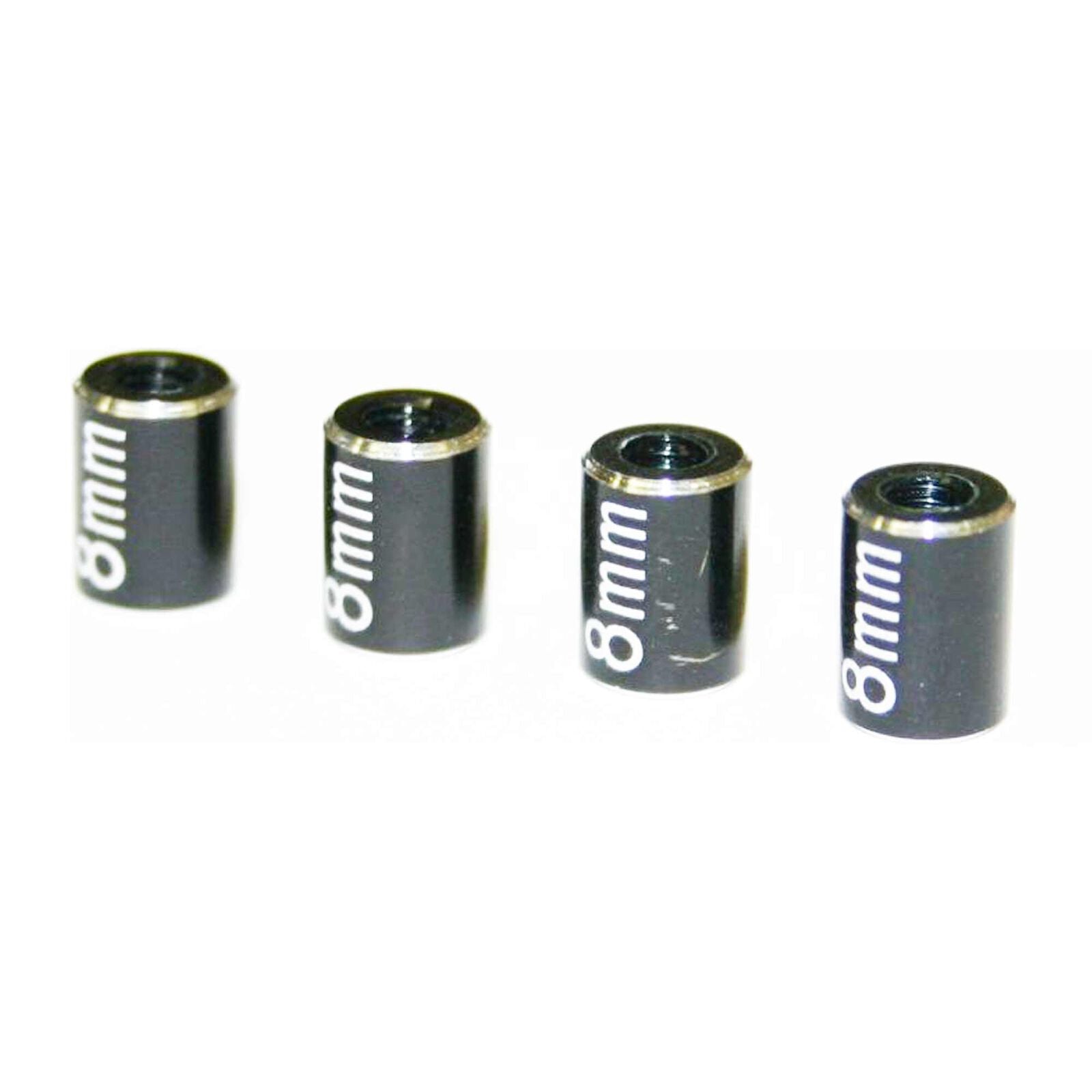 Hot Racing Aluminum Standoff Post Link 6x8mm w/ M3 Threads (Black)(4) - - Horizon Hobbies, Inc.