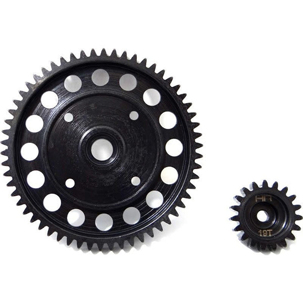 Hot Racing - Hardened Steel Spur & Pinion Gear Set (58 Tooth/19Tooth Stock) - Parts - HRP Distributing, Inc.