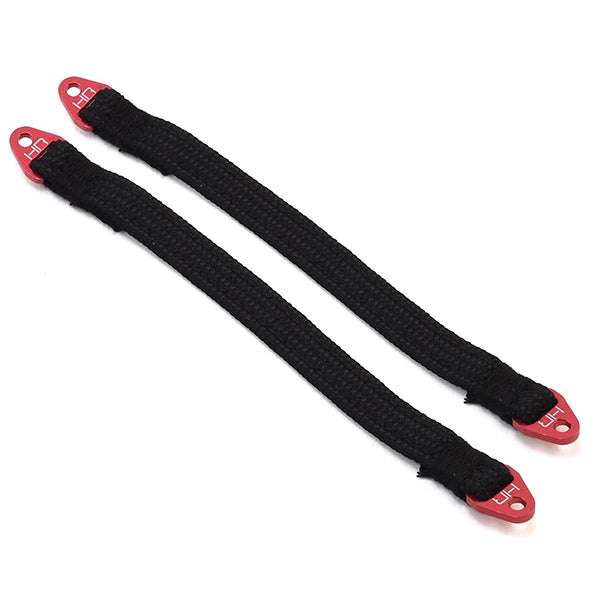 Hot Racing 140mm Suspension Travel Limit Straps (2) (Red) - Accessories - AMain Distributing