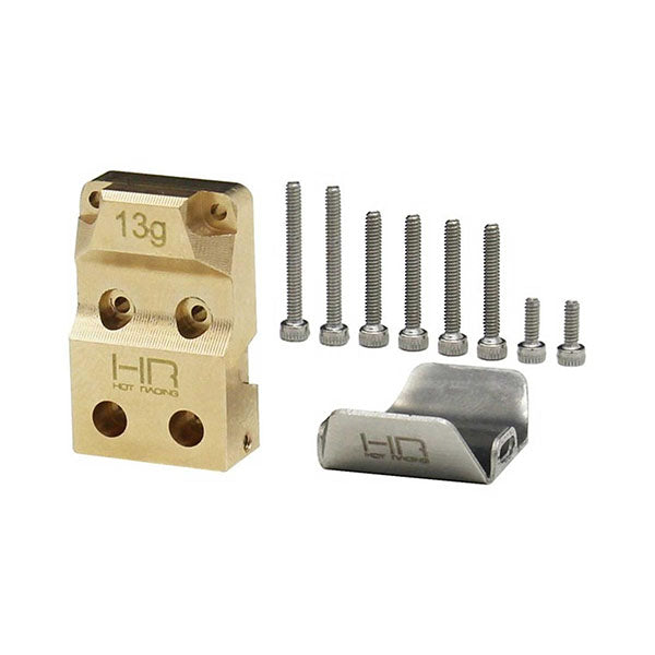 Hot Racing Axial SCX24 Brass Differential Cover w/Stainless Axle Skid Plate - Parts - Horizon Hobbies, Inc.