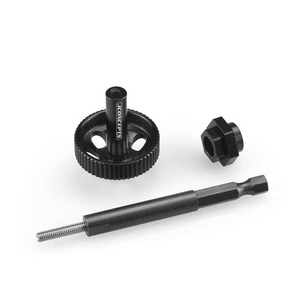 JConcepts Tire Break-In Drill Adaptor Kit (Black) (12mm/17mm) - Remote Control Toys - AMain Distributing
