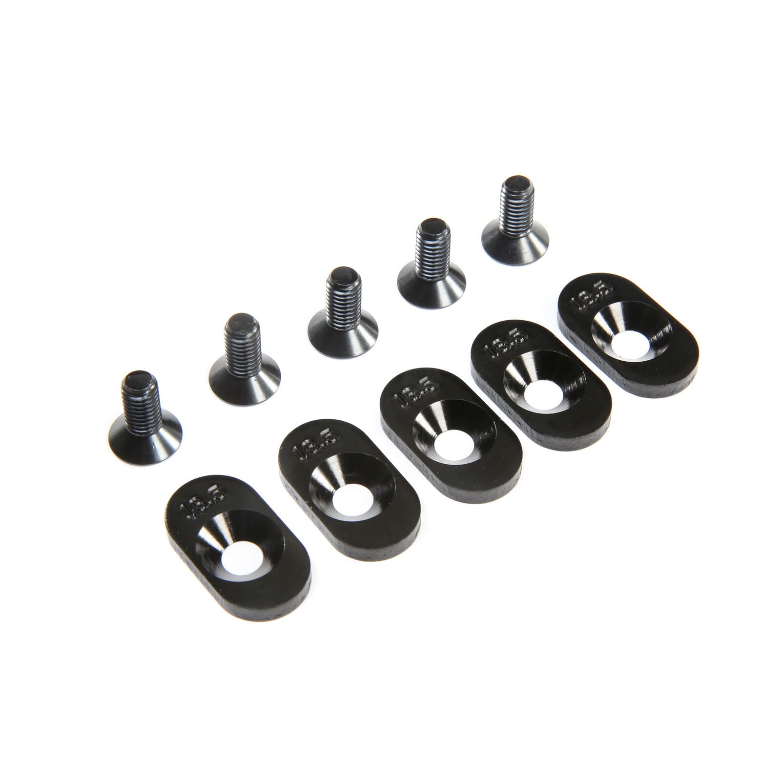 Losi Engine Mount Insert and Screws 18.5T, Black (5): 5ive-T 2.0 (fits 62T spur) - - Horizon Hobbies, Inc.