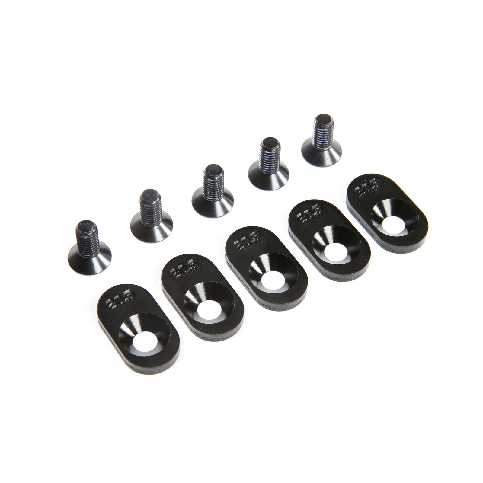 Losi Engine Mount Insert and Screws 20.5T, Black (5): 5ive-T 2.0 (fits 62T spur) - - Horizon Hobbies, Inc.