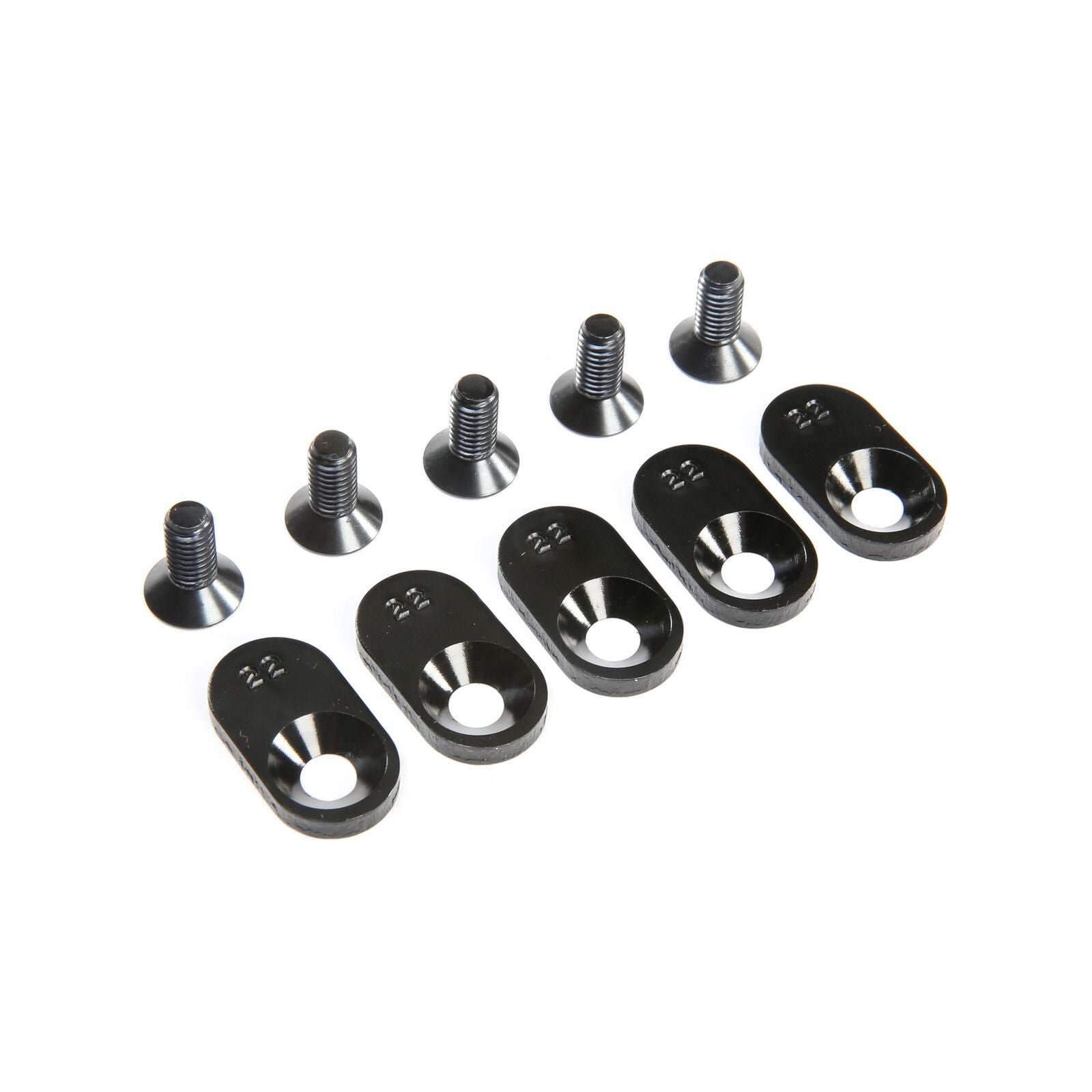 Losi 5ive-T 2.0 22T Engine Mounts Inserts (Black) (5) - - Horizon Hobbies, Inc.