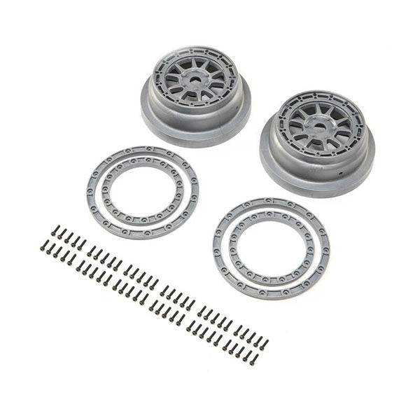 Losi Super Baja Rey SBR 2.0 Beadlock Wheel & Ring Set (2) - Remote Control Toys - Horizon Hobbies, Inc.