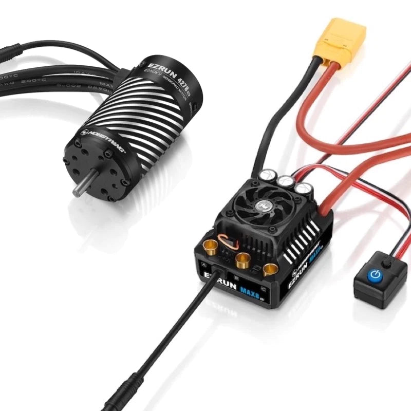 Hobbywing EZRun Max8 G2 Waterproof Brushless ESC/Motor Combo w/XT90 (2250kV) - - HobbyWing North America