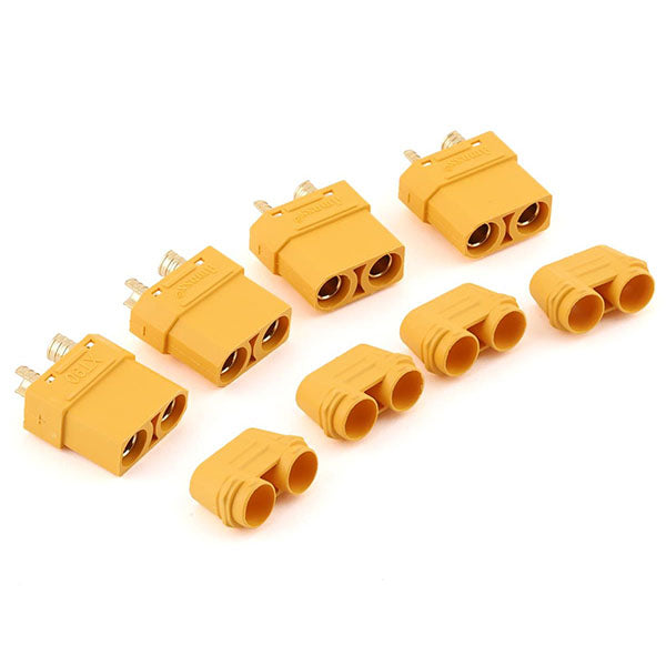 Maclan XT90 Connectors (4 Female) (Yellow) - - AMain Distributing