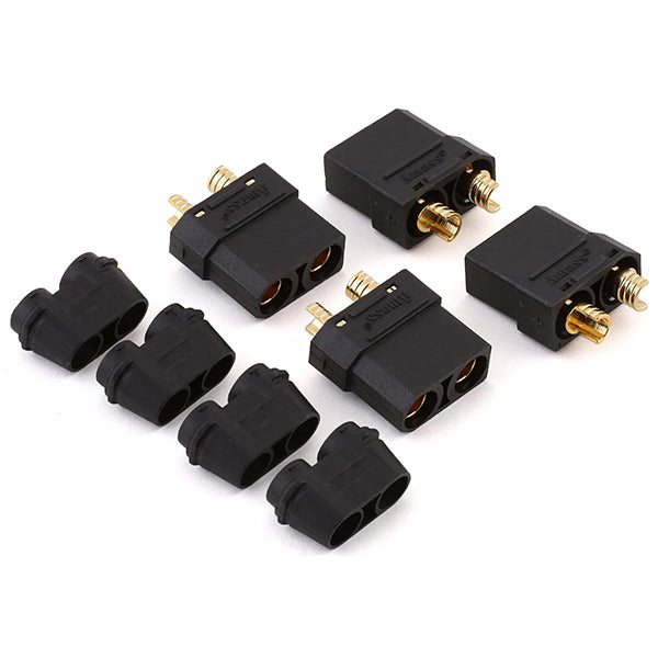 Maclan XT90 Connectors (4 Female) (Black) - Parts - AMain Distributing