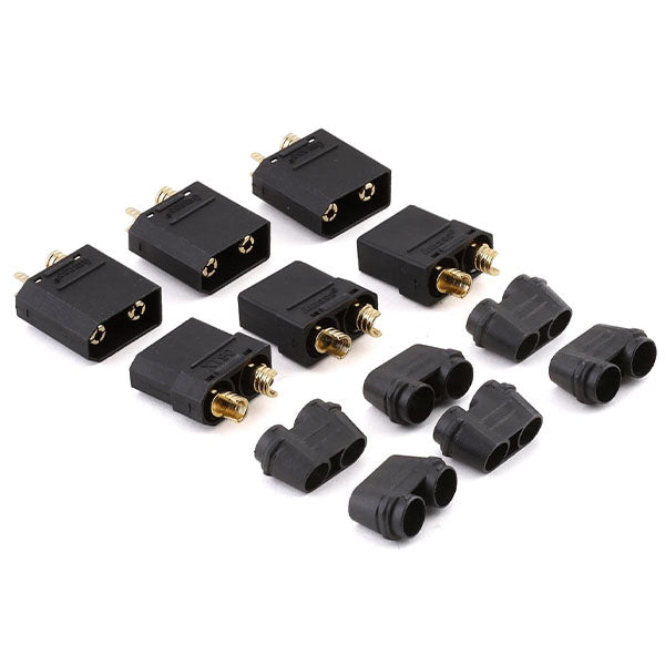 Maclan XT90 Connectors (3 Female/3 Male) (Black) - Connector - AMain Distributing