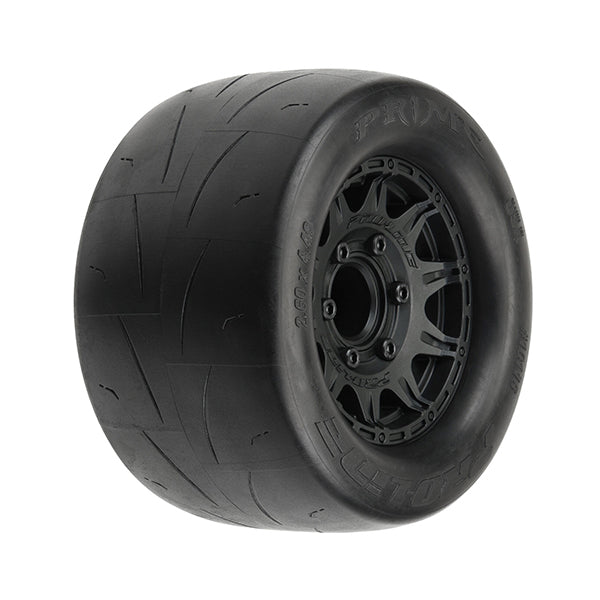 Pro-Line Prime 2.8" Pre-Mounted w/Raid Rear Wheels (2) (Black) (M2) w/Removable 12mm Hex - Remote Control Toys - Horizon Hobbies, Inc.