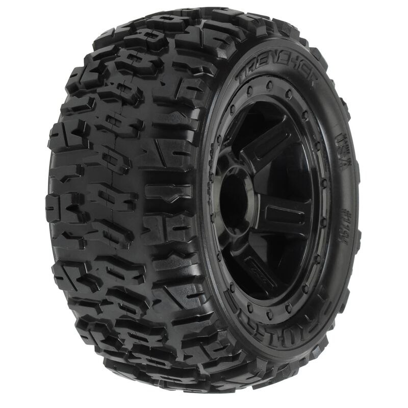 Pro-Line Pre-Mounted Trencher Desperado Wheels (2) (1/16 E-Revo) (Black) - Remote Control Toys - Horizon Hobbies, Inc.