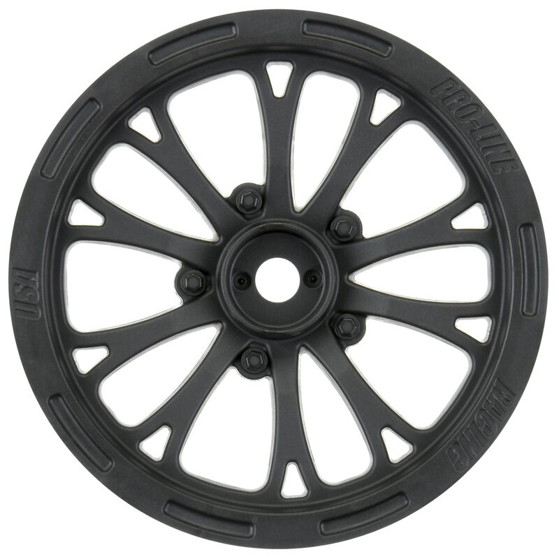 Pro-Line Pomona Drag Spec 2.2" Front Drag Racing Wheels (2) w/12mm Hex (Black) - RC Wheel - Horizon Hobbies, Inc.