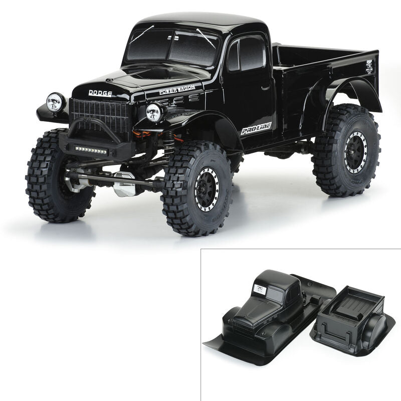 Pro-Line 1946 Dodge Power Wagon 12.3" Tough-Color Rock Crawler Body (Black) - Remote Control Toys - Horizon Hobbies, Inc.