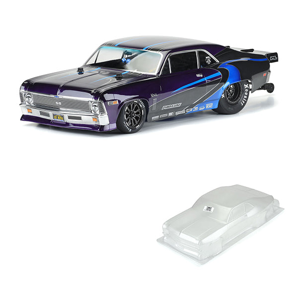 Pro-Line 1969 Chevrolet Nova Short Course No Prep Drag Racing Body (Clear) - Remote Control Toys - Horizon Hobbies, Inc.