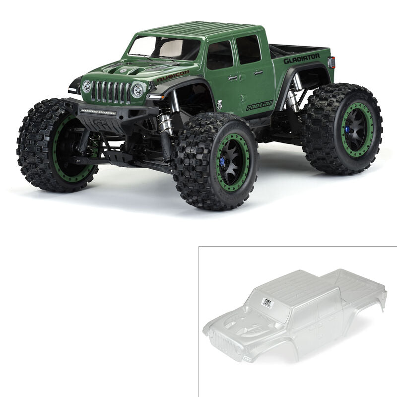 Pro-Line Jeep Gladiator Rubicon Pre-Cut Monster Truck Body (Clear) (X-Maxx) - Remote Control Toys - Horizon Hobbies, Inc.