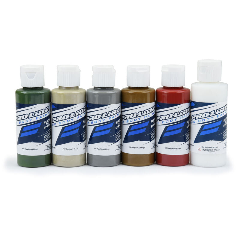 Pro-Line RC Body Airbrush Paint Military Color Set (6) - Remote Control Toys - Horizon Hobbies, Inc.