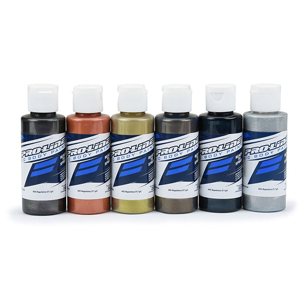 Pro-Line RC Body Paint Pure Metal Color Set (6 Pack) - Remote Control Toys - Horizon Hobbies, Inc.