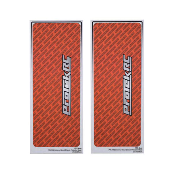 ProTek RC Universal Chassis Protective Sheet (Orange) (2) (12.5x33.5cm) - Accessories - AMain Distributing