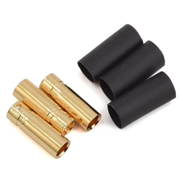 ProTek RC 4mm Short Female Bullet Connector w/Shrink Tube (3) - Remote Control Toys - AMain Distributing