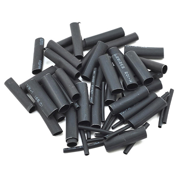 ProTek RC 1.5, 5, 6 & 8mm Shrink Tubing Assortment Pack (Black) (20) (1" Length) - Remote Control Toys - AMain Distributing