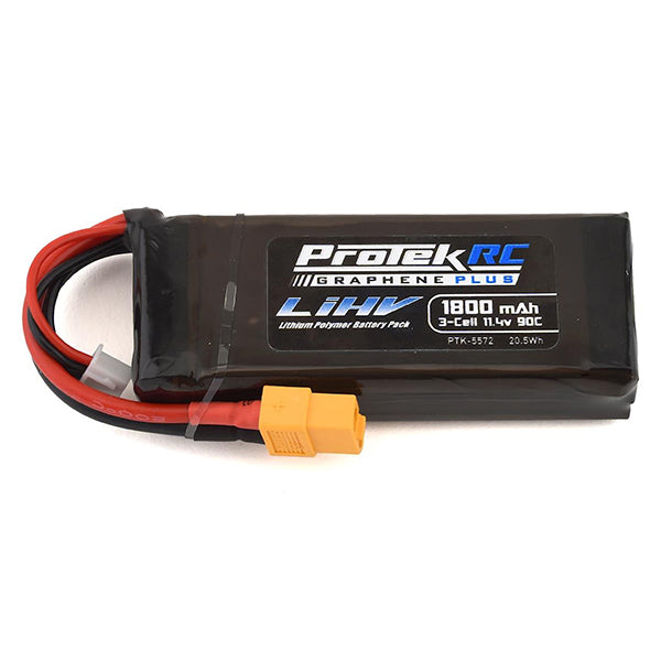 ProTek RC 3S 90C Si-Graphene + HV LiPo Battery w/XT60 Connector (11.4V/1800mAh) - Battery - AMain Distributing