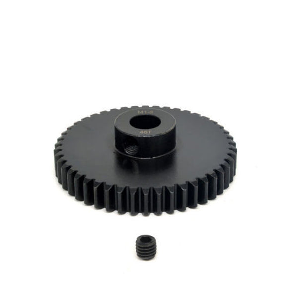 Surpass Hobby 46T MOD 1 Pinion or Spool Gear 8mm Bore Chromium Alloy Steel - 46T MOD 1 Pinion or Spool Gear 8mm Bore Chromium Alloy Steel - Surpass Hobby