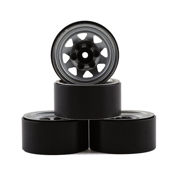 RC4WD Stamped Steel 1.0" Stock Beadlock Wheels (Silver) (4) - Wheel - Horizon Hobbies, Inc.