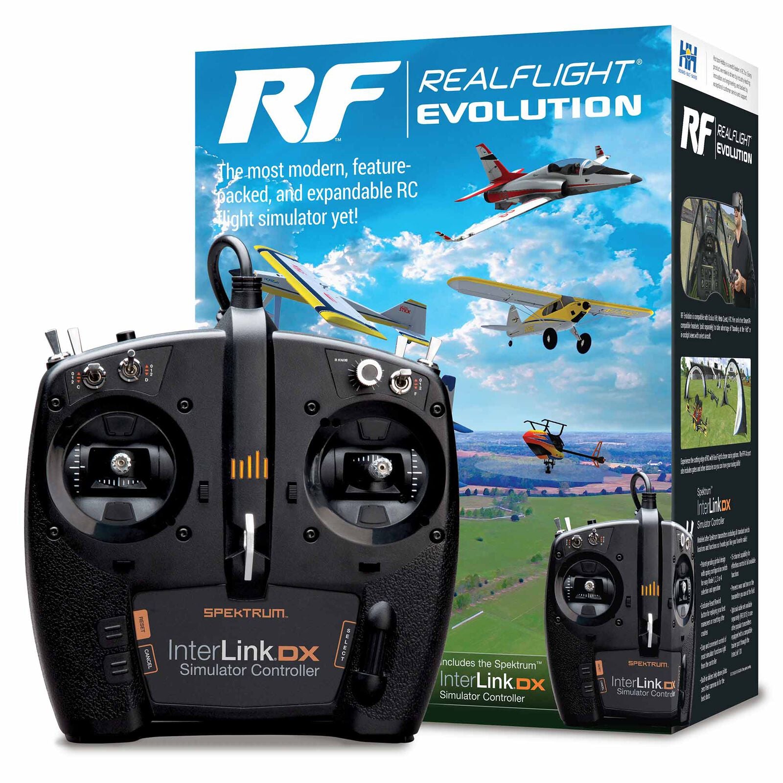 RealFlight Evolution RC Flight Simulator with InterLink DX Controller - Accessories - Horizon Hobbies, Inc.