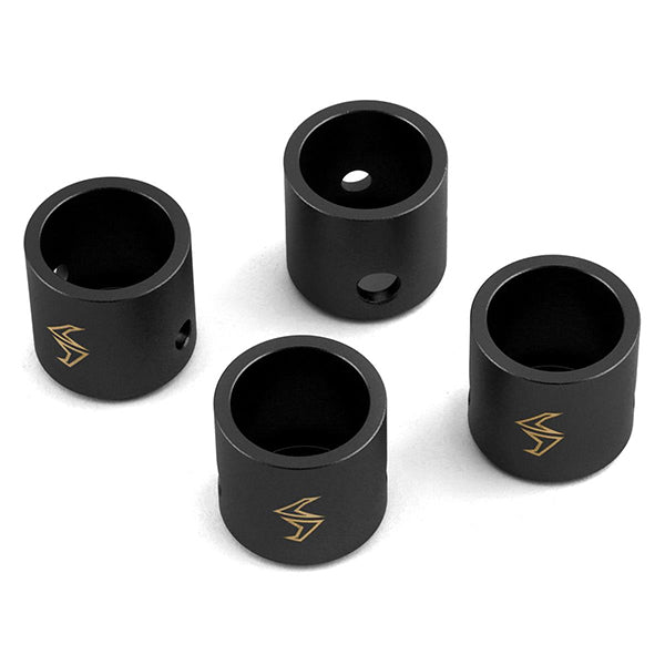 Samix SCX-6 Brass Drivershaft Cups (Black) (4) - Parts - AMain Distributing