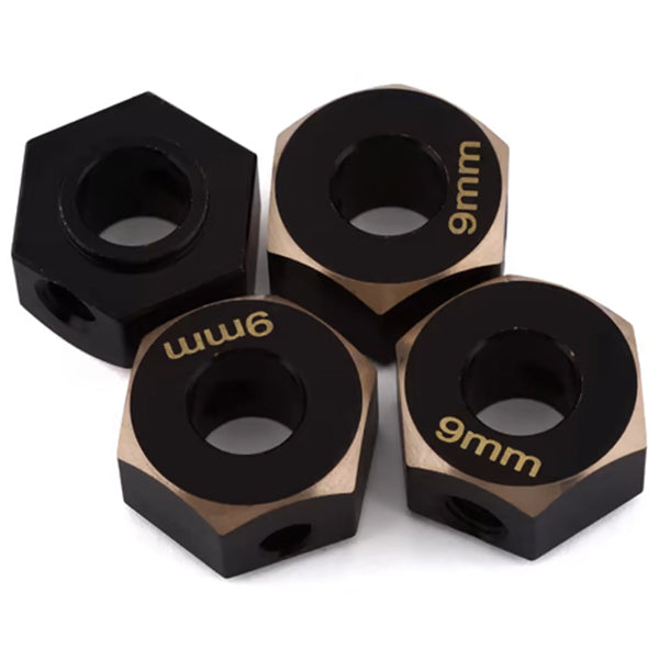 Samix SCX-6 Brass Hex Adapter (4) (9mm) - Accessories - AMain Distributing
