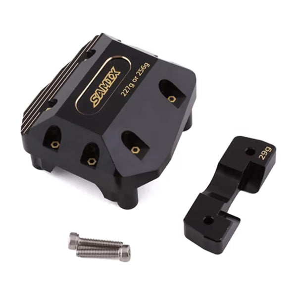 Samix SCX-6 Brass Differential Cover w/Tuning Weight (Black) - Accessories - AMain Distributing