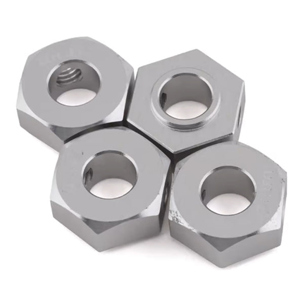Samix SCX-6 Aluminum Hex Adapter (Silver) (4) (7mm) - Accessories - AMain Distributing