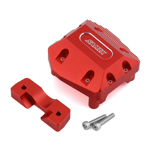 Samix SCX-6 Aluminum Differential Cover w/Tuning Weight (Red) - Accessories - AMain Distributing