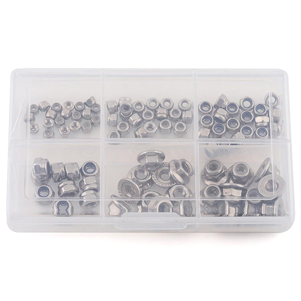 Samix Stainless Steel Lock Nut Set w/Storage Box (90) - Remote Control Toys - AMain Distributing