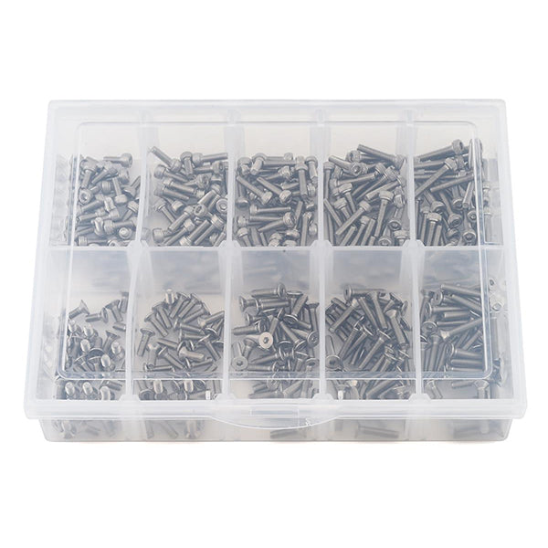 Samix Stainless Steel M2.5 Screw Set w/Plastic Box (350) - Remote Control Toys - AMain Distributing