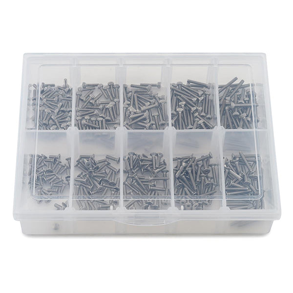 Samix Stainless Steel M2 Screw Set w/Plastic Box (350) - Remote Control Toys - AMain Distributing
