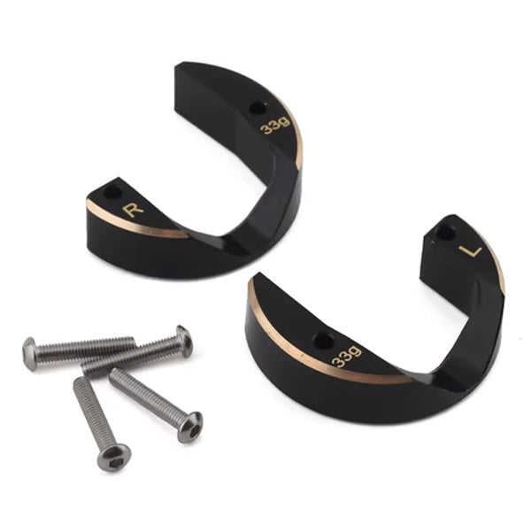 Samix SCX10 III/Capra Brass Portal Cover Tuning Weights (33g) (Use w/SAMSCX3-4012A) - Remote Control Toys - AMain Distributing