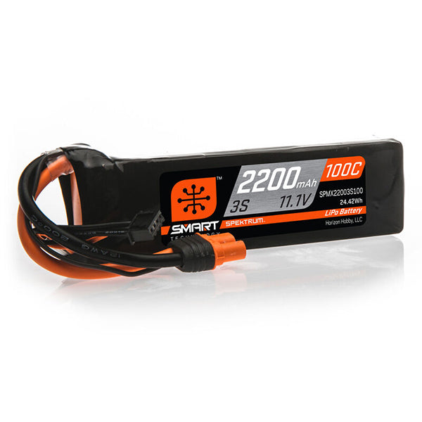 Spektrum 11.1V 2200mAh 3S 100C Smart LiPo Battery: IC3 - Battery - Horizon Hobbies, Inc.