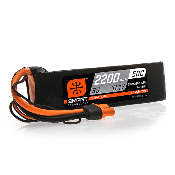 Spektrum RC 3S Smart LiPo Battery Pack w/IC3 Connector (11.1V/2200mAh) - Remote Control Toys - Horizon Hobbies, Inc.