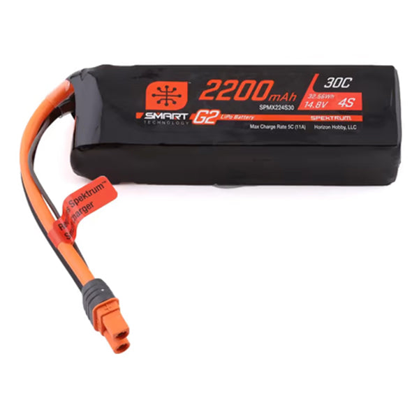 Spektrum RC 4S Smart G2 LiPo 30C Battery Pack w/IC3 Connector (14.8V/2200mAh) - stpatty - Horizon Hobbies, Inc.